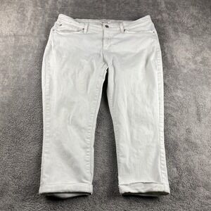 Denizen Levis‎  Capri Jeans Womens 18 34W White Mid Rise Cuffed